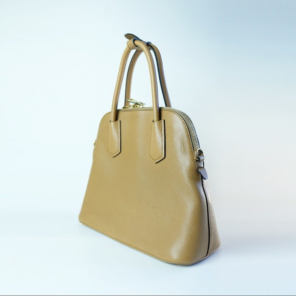 PRADA SAFFIANO CUIR SATCHEL IN CARAMEL - Picture 4 of 8